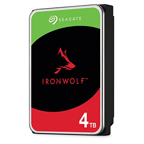 Seagate IronWolf 4TB, NAS Interne Festplatte HDD, 3.5 Zoll, 5400 U/Min, CMR, 64 MB Cache, SATA 6GB/s, silber, inkl. Data Rescue Service (ST4000VNZ06)
